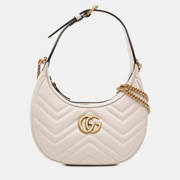 Gucci: Белая сумка  GG Marmont