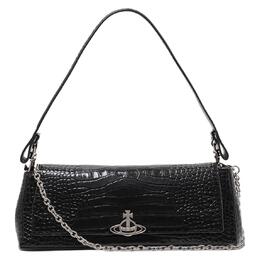 Vivienne Westwood Кожаная женская сумка через плечо большая черная 50684358300d