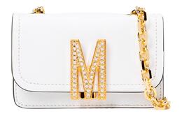 Moschino Мини-сумка через плечо из телячьей кожи, женская белая a75238024-30001