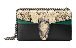 Gucci Кожаная сумка через плечо из питоновой кожи пэчворк 499623-18ykn-8379
