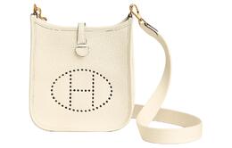 Hermes Сумка кроссбод Evelyne Clemence из кожи мини женская кремово-белая h069426ccde