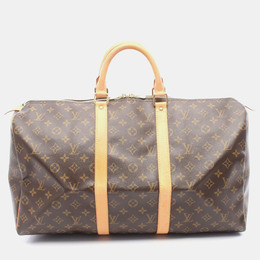 Louis Vuitton: Коричневая дорожная сумка  Keepall 50