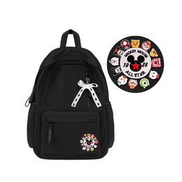 Disney Микки Полиэстеровый Рюкзак Обычный Унисекс Красный, DIY Backpack Black (with Doll Sticker and Butterfly Charm) sm12092 | diy backpack black (with doll sticker and butterfly charm)