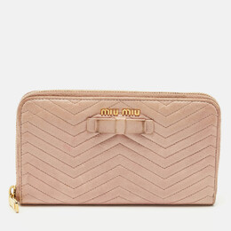 Miu Miu: Бежевый кошелёк 