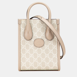 Gucci: Бежевая сумка  Interlocking G