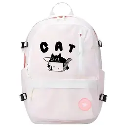 Converse Полиэстеровый рюкзак унисекс молочно-белый, Black Cat 10017270-a08(team378-s f2) | black cat