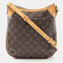 Louis Vuitton Odeon Pm Shoulder Bag Monogram Canvas Leather Brown 1196652