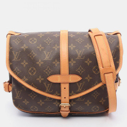 Louis Vuitton Saumur 30 Shoulder Bag Monogram Canvas Leather Brown 1196624