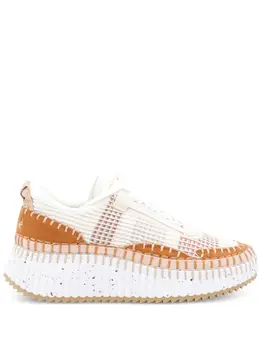 Chloé Nama textured-sole lace-up sneakers 30456734