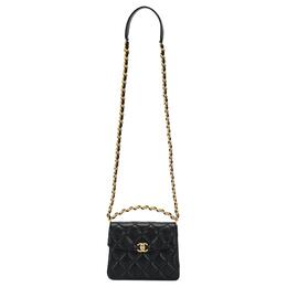 Chanel Сумка через плечо миниатюрная женская черная as4472-b16257-94305