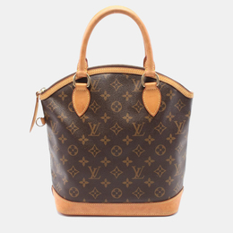 Louis Vuitton Lockit Hand Bag Monogram Leather Brown 1151597