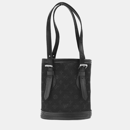 Louis Vuitton Black Monogram Satin Little Bucket Bag 1155474