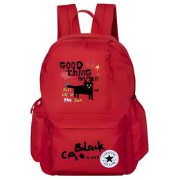 Converse Полиэстеровый рюкзак средний размер унисекс красный, Black Kitten cv2213004ps-002(team378-ax f2) | black kitten