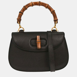Gucci: Чёрная сумка  Bamboo