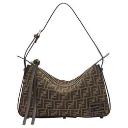 Fendi Полиэстеровая женская сумка через плечо коричневая 8br829-afpm-f1gl7