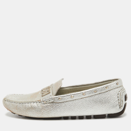 Louis Vuitton: Серебристые мокасины 