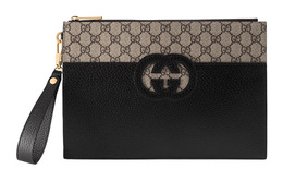 Gucci Холщовая сумка с кожаным клатчем мужская черная 723320-k9gsg-9769