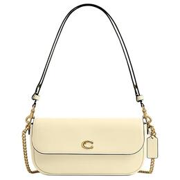 Coach Желтая кожаная сумка через плечо с клапаном среднего размера can90-b4lgz