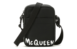 Alexander McQueen Тканевый мессенджер, черезплечная сумка, наплечная сумка мужская черная 610679-hwc2b-1070