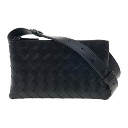 Bottega Veneta Женская черная сумка через плечо из телячьей кожи 609692v3us28984