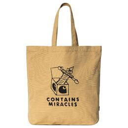 Carhartt WIP Хлопковая сумка-шоппер, Brown Yellow i033629-23f-xx | brown yellow