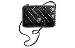 Chanel Яркая потертая сумка-кроссбоди из барашка через плечо женская черная ap3930-b16341-94305