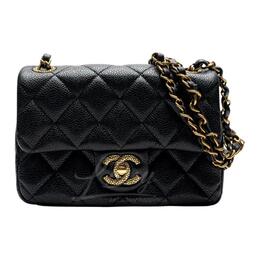 Chanel Кожаная сумка через плечо мини женская черная as5098-b17729-94305