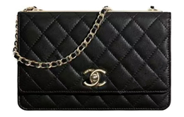Chanel Модная женская кожаная сумка через плечо черная a80982-y04059-94305