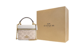 Coach Мини-сумка через плечо из лакированного полотна cy732-imxdm