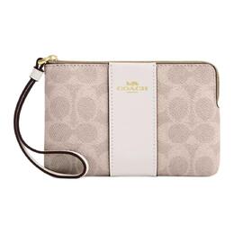 Coach Мини-клатч из лакированного полотна женский мел и мультиколор cw854-imxdm