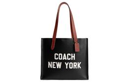 Coach Женская сумка-шоппер из спилка коровьей кожи черная cm398-lpv