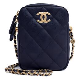 Chanel Женская сумка кросс-боди из тисненой телячьей кожи морского синего цвета as2857-b06792
