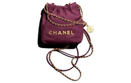 Chanel Сумка-ведро из телячьей кожи мини женская фуксия через плечо as3980-b08037-nn274