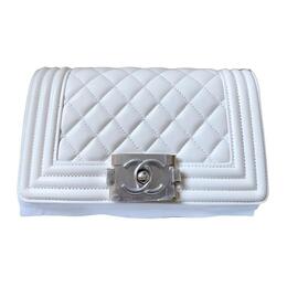 Chanel Сумка через плечо Leboy из телячьей кожи белая женская a67085-b15536-10601