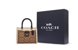Coach Сумка через плечо из коровьей кожи женская бежевая cc142-imupm