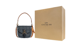 Coach Кожаная сумка-седло из джинсовой ткани с плечевым ремнем c8514-imdei