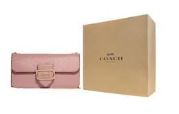 Coach Кожаный клатч Морган через плечо маленький женский розовый cf476-imdro