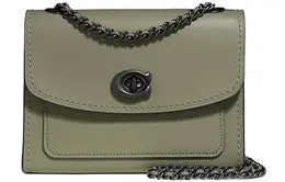 Coach Сумка через плечо из кожи коровы Parker маленькая женская тёмно-зелёная 29392-v5quf