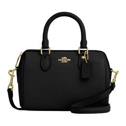 Coach Роуэн Кожаная Сумка Боулинг Мини Женская Чёрная ccf28-imblk