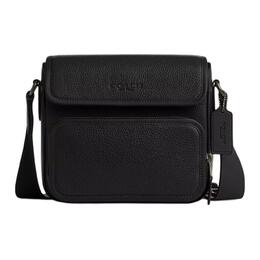 Coach Кожаная наплечная сумка Салливана мужская черная cy800-qbbk