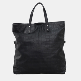 Saint Laurent Paris: Чёрная сумка-шоппер 