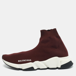 Balenciaga: Бордовые мокасины  Speed Trainer