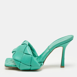 Bottega Veneta: Голубые сандалии  Lido