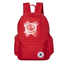 Converse Полиэстеровый рюкзак средний размер унисекс красный, Smiley Face cv2213004ps-002（team378-gf x1） | smiley face