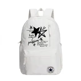 Converse Полиэстеровый рюкзак средний унисекс белый, Five-Pointed Star cv2413026ps-003（team378-印花 x1) | five-pointed star