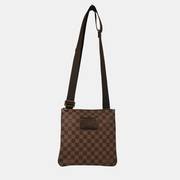 Louis Vuitton Pochette Plate Brooklyn Damier Ebene Canvas Shoulder Bag 1171225