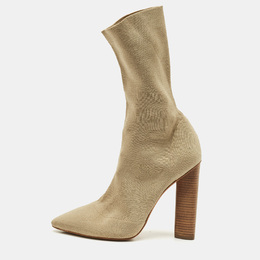 Yeezy: Бежевые ботинки 