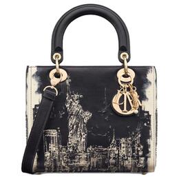 Christian Dior Женская сумка из телячьей кожи через плечо на пояс среднего размера черная m0565oihh-m911