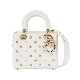 Christian Dior Женская кожаная сумка через плечо маленькая белая m0538obkp-m030包