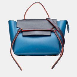 Celine: Голубая поясная сумка 